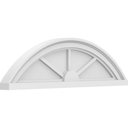 Ekena Millwork Segment Arch 3 Spoke Architectural Grade PVC Pediment, 28"W x 8"H x 2"P PEDPS028X080SEG03